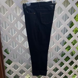 DG2 Black Cuffed Crop Stretch Jeans
